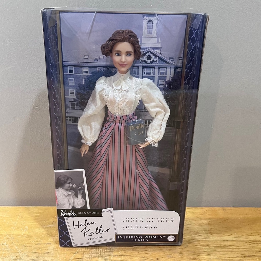 Barbie Signature Helen Keller Inspiring Women Series Doll Vtg Style GTJ78 NEW